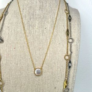 18K gold plated necklace with a litmus attached pendant